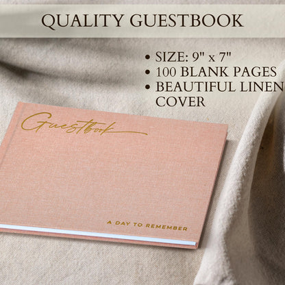 ZICOTO Beautiful Wedding Guest Book for Your Wedding Reception - Simply Elegant Guestbook to Sign in and Add Polaroid Photos - The Perfect Baby Shower Guest Book for The Special Day