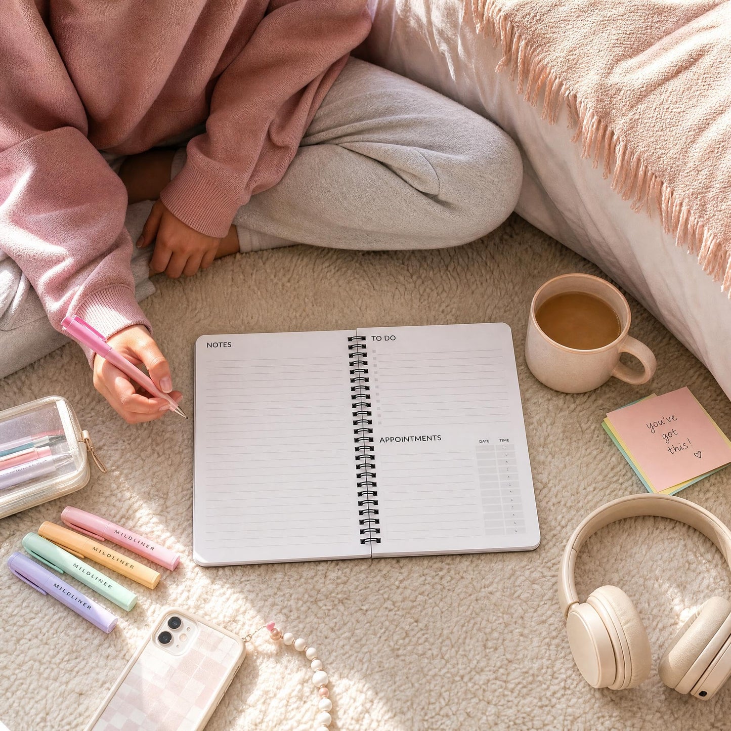 Aesthetic 2027 Student Planner To Stay Organized - A Beautiful 8.5" x 6.1" Planner for Middle and High School Students with Weekly & Monthly Spreads For The 26-27 Academic Year