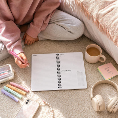 Aesthetic 2027 Student Planner To Stay Organized - A Beautiful 8.5" x 6.1" Planner for Middle and High School Students with Weekly & Monthly Spreads For The 26-27 Academic Year