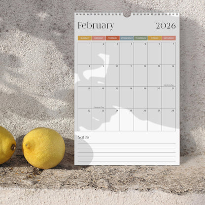 Beautiful 2026 Wall Calendar - Runs from January 2026 until July 2027 - Large 15" x 10" Office Wall Calendar for Easy Organizing