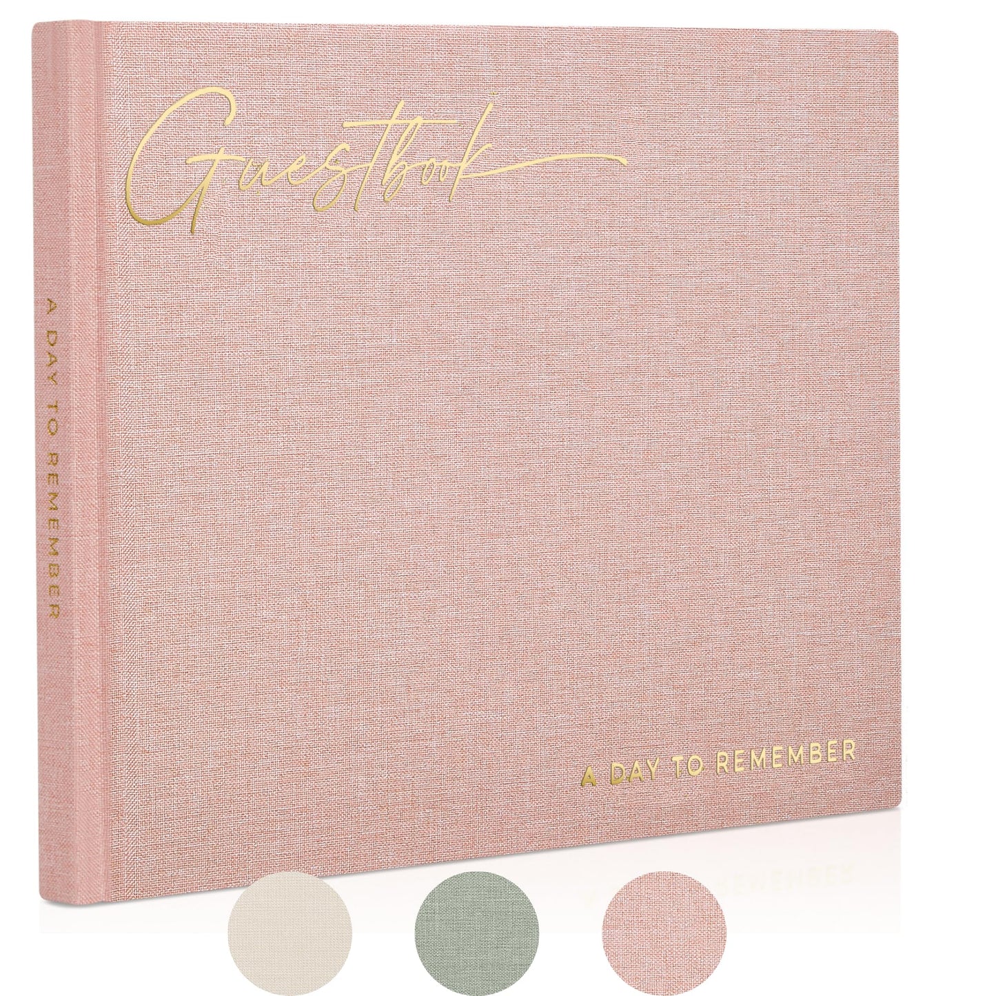 ZICOTO Beautiful Wedding Guest Book for Your Wedding Reception - Simply Elegant Guestbook to Sign in and Add Polaroid Photos - The Perfect Baby Shower Guest Book for The Special Day