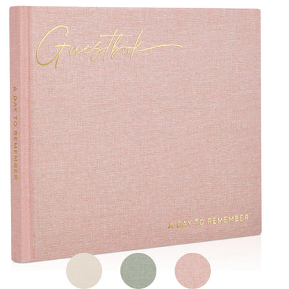 ZICOTO Beautiful Wedding Guest Book for Your Wedding Reception - Simply Elegant Guestbook to Sign in and Add Polaroid Photos - The Perfect Baby Shower Guest Book for The Special Day