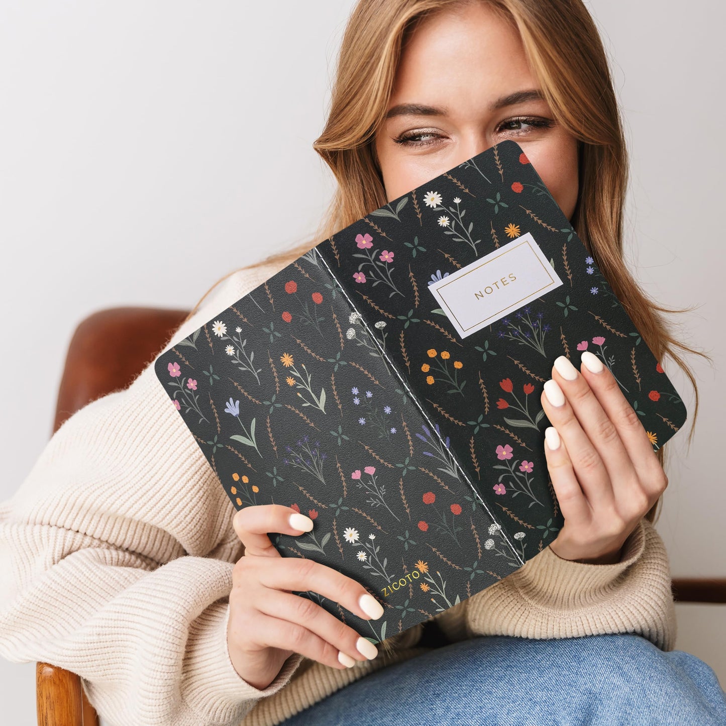 ZICOTO Aesthetic Journal Notebook Set of 4 For Women - Cute College Ruled A5 Journaling Notebooks with Lined Pages - Perfect For Writing And Staying Organized at Work or School