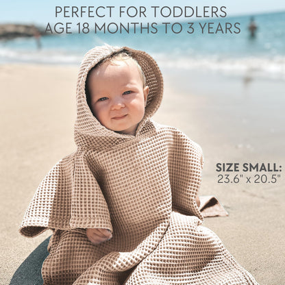 ZICOTO Soft Hooded Beach Towel for Kids - Cute Towel for Babies and Toddler Made of Waffle Cotton - Perfect Lightweight and Absorbent for Bath, Beach, Pool