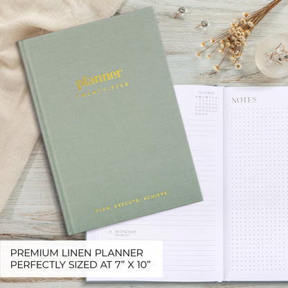 Beautiful 2025 Daily Planner - 7" x 10" Planner for Women or Men with Weekly & Monthly Spreads for Easy Planning - Beautiful Calendar Book to Organize Tasks and Boost Productivity