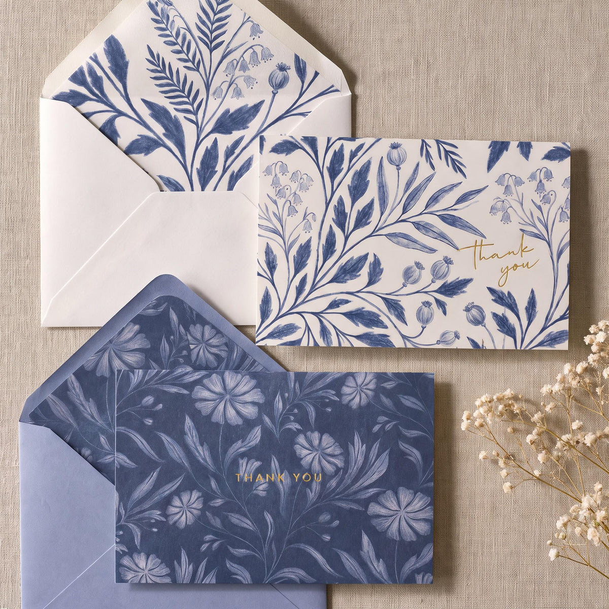 ZICOTO Beautiful Thank You Cards Set of 30 with Envelopes and Stickers