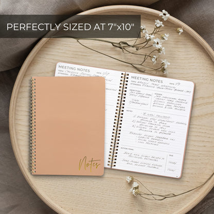 Beautiful Meeting Notebook For Work Organization - Easily Take Notes And Keep Agendas on Track - The Perfect Office Planner Supplies for Women & Men to Professionally Manage Business Projects - Pink