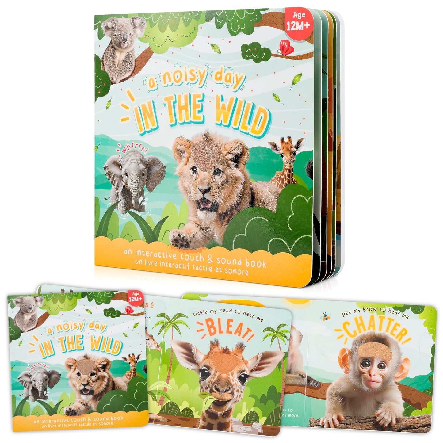 Fun Touch and Feel Sound Book for Babies and Toddlers - Interactive Sensory Book with Animal Noises for 1-3 Year Olds - The Perfect Sound Book Toy for Baby Showers & Newborn/Infant Gift 12-18 Months