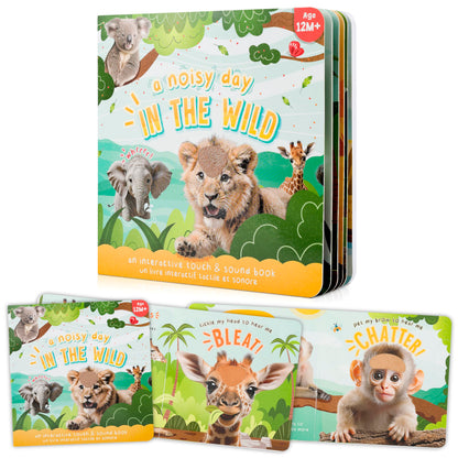 Fun Touch and Feel Sound Book for Babies and Toddlers - Interactive Sensory Book with Animal Noises for 1-3 Year Olds - The Perfect Sound Book Toy for Baby Showers & Newborn/Infant Gift 12-18 Months