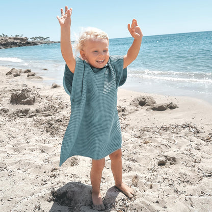 ZICOTO Soft Hooded Beach Towel for Kids - Cute Towel for Babies and Toddler Made of Waffle Cotton - Perfect Lightweight and Absorbent for Bath, Beach, Pool