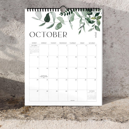 Aesthetic 2025 Wall Calendar - Runs from June 2024 Until December 2025 - The Perfect 2024-2025 Modern Greenery Calendar Planner for Easy Organizing
