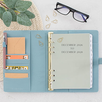 Beautiful 2027-2028 Monthly Planner Inserts for 6 Ring Binders