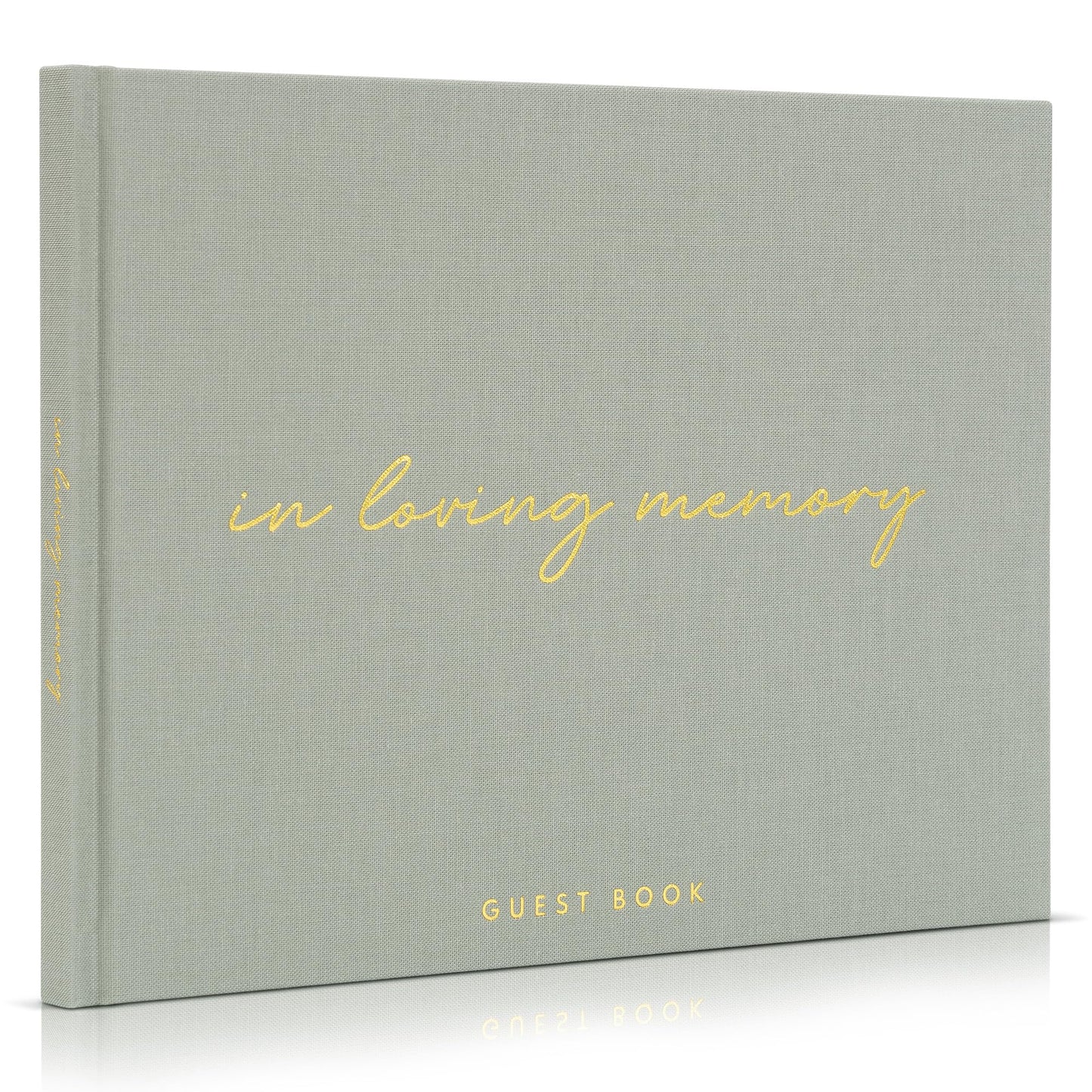 ZICOTO Beautiful Linen Funeral Guest Book for The Celebration of Life - The Perfect in Loving Memory Book with Ample Space to Sign in for Guests - Premium Craftsmanship for Honoring Loved Ones