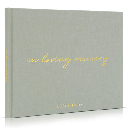ZICOTO Beautiful Linen Funeral Guest Book for The Celebration of Life - The Perfect in Loving Memory Book with Ample Space to Sign in for Guests - Premium Craftsmanship for Honoring Loved Ones