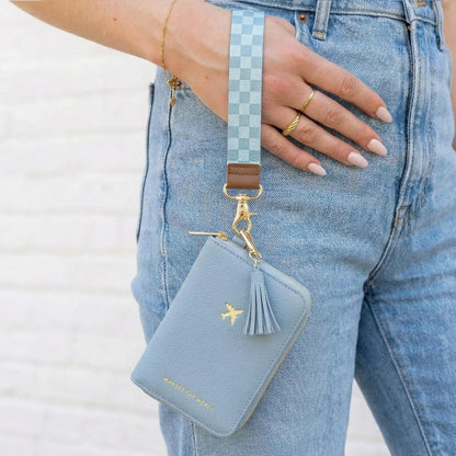 ZICOTO Stylish Passport Holder for Travel with Detachable Wristlet Strap - All-in-One Travel Wallet Organizer for Women, Secure Money Belt Alternative with Card Slots and Tassel Keychain