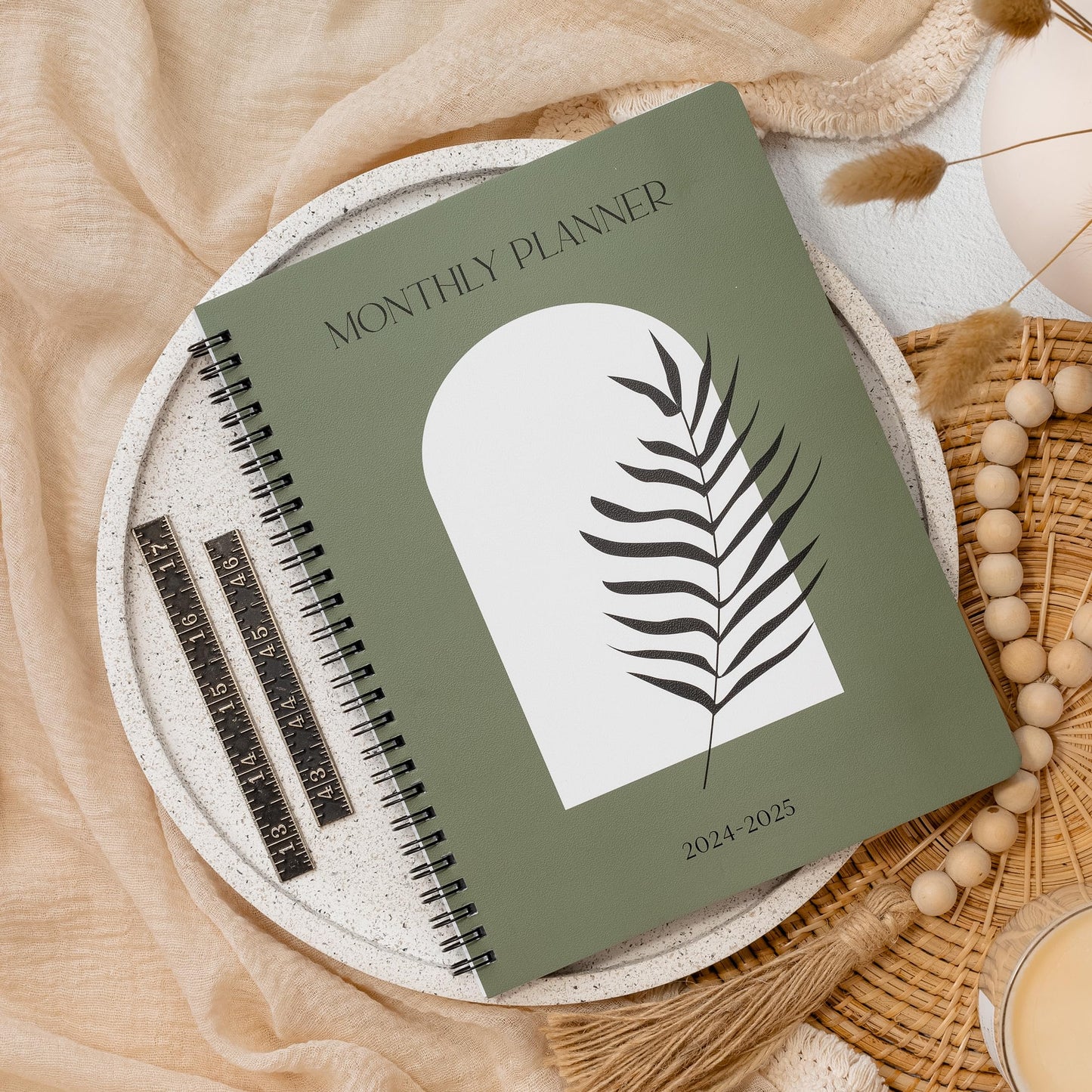 Beautiful 2025 Monthly Planner and Calendar Book - Arched To Do List Notebook Easily Organizes Your Tasks to Boost Productivity - Runs Until December 2025