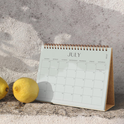 Aesthetic Desk Calendar 2026-2027 - Runs from January 2026 until July 2027 - Beautiful Small 26-27 Flip Desktop Calendar for Easy Organizing