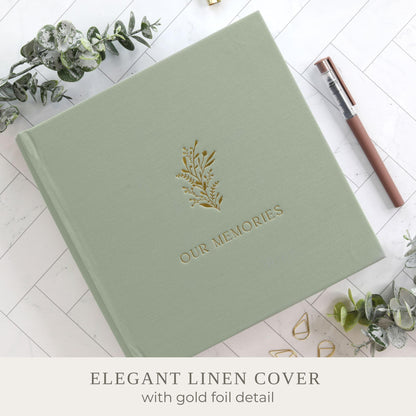 Beautiful Photo Album for 4x6 Pictures - Perfect Picture Book for Wedding, Baby Shower and more - 200 Photo Slots Albums to Collect Your Memories
