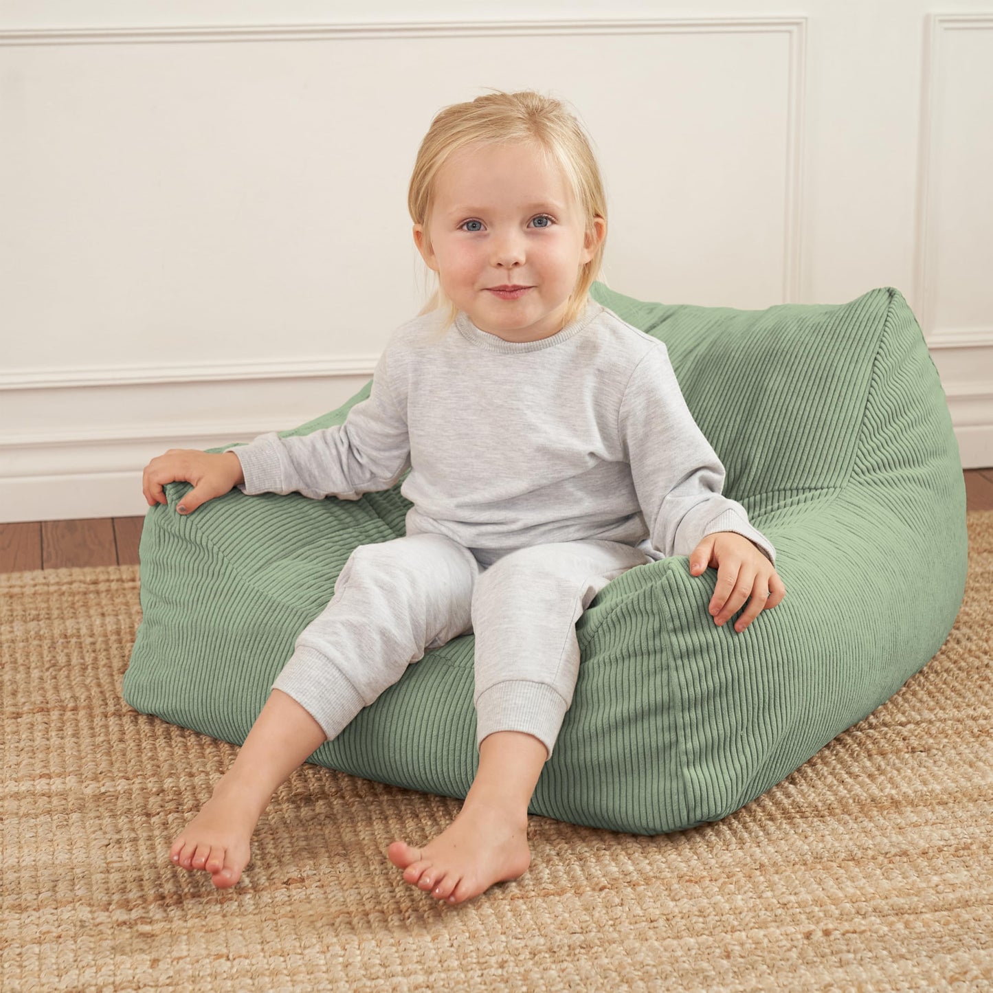ZICOTO Soft Memory Foam Bean Bag Chair for Toddlers - Trendy Kids Chair and Lounger for Nursery, Playroom, or Living Room