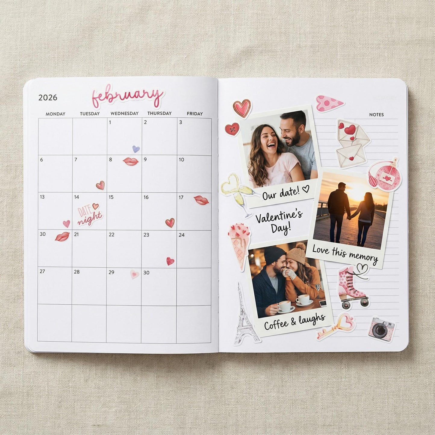 Aesthetic Monthly Planner Stickers - Beautiful Holiday Sticker Set to Enhance Your Planner, Journal or Calendar - Perfect Scrapbook Supplies & Accessories with All Year Holidays & Vintage Stickers