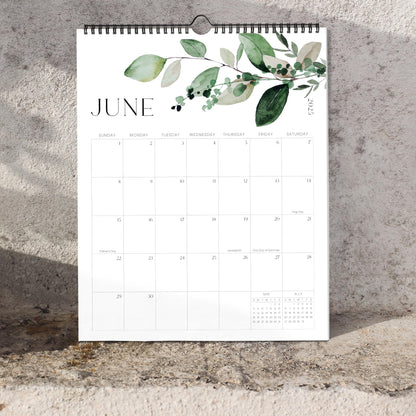 Aesthetic 2025-2026 Wall Calendar - Runs from June 2025 Until December 2026 - The Perfect Large Modern Greenery Calendar Planner for Easy Organizing