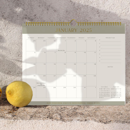 Aesthetic 2025-2026 Wall Calendar - Runs from January 2025 Until July 2026 - The Perfect Wall Hanging Calendar Planner for Easy Organizing