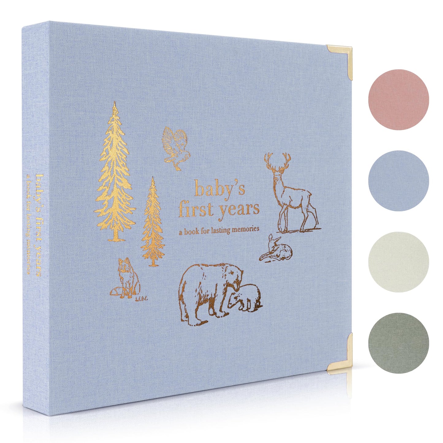 Keepsake Baby Memory Book for Boys and Girls - Timeless First 5 Year Baby Book - Neutral Journal Scrapbook or Photo Album - Record a Milestone for Every Event from Birth to Age 5