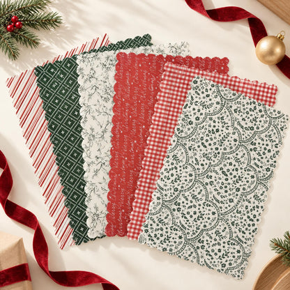 Beautiful Christmas Tissue Wrapping Paper Sheets for Gift Bags - Set of 100