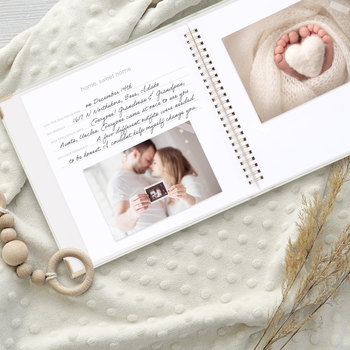 Keepsake Baby Memory Book for Boys and Girls - Timeless First 5 Year Baby Book With Photoslots - Cute Journal Scrapbook or Photo Album - Record a Milestone for Every Event from Birth to Age 5