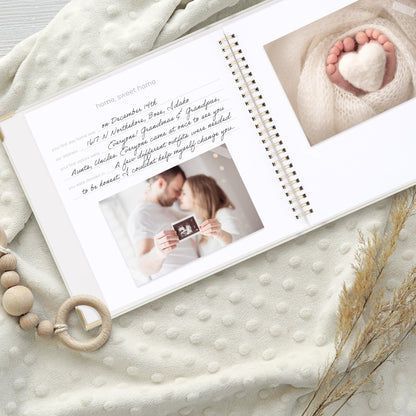 Keepsake Baby Memory Book for Boys and Girls - Timeless First 5 Year Baby Book With Photoslots - Cute Journal Scrapbook or Photo Album - Record a Milestone for Every Event from Birth to Age 5