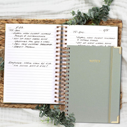ZICOTO Aesthetic Thick Spiral Notebook Journal and Magazine Holder Set Of 3 Bundle - Perfect For Writing And Staying Organized at Work or School