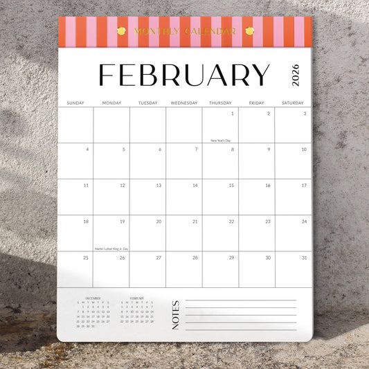 Aesthetic 2025-2026 Magnetic Vertical Calendar - Runs from January 2026 Until July 2026 - The Perfect Monthly Refrigerator Calendar With Minimal Designs for Easy Organizing