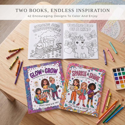 Beautiful Coloring Books for Teens Set of 2 - Perfect to Boost Confidence