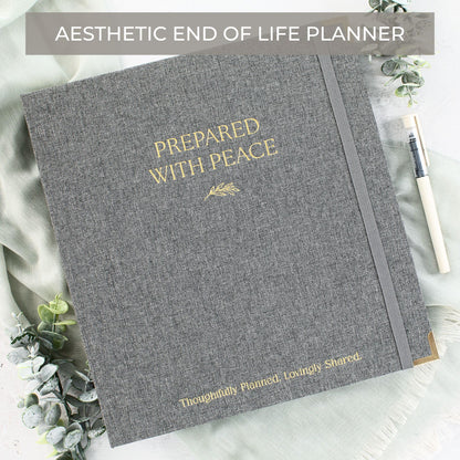 Aesthetic End of Life Planner - The Perfect Estate Planning Organizer for Final Wishes, Important Documents, Family Emergency and Funeral Planning Binder