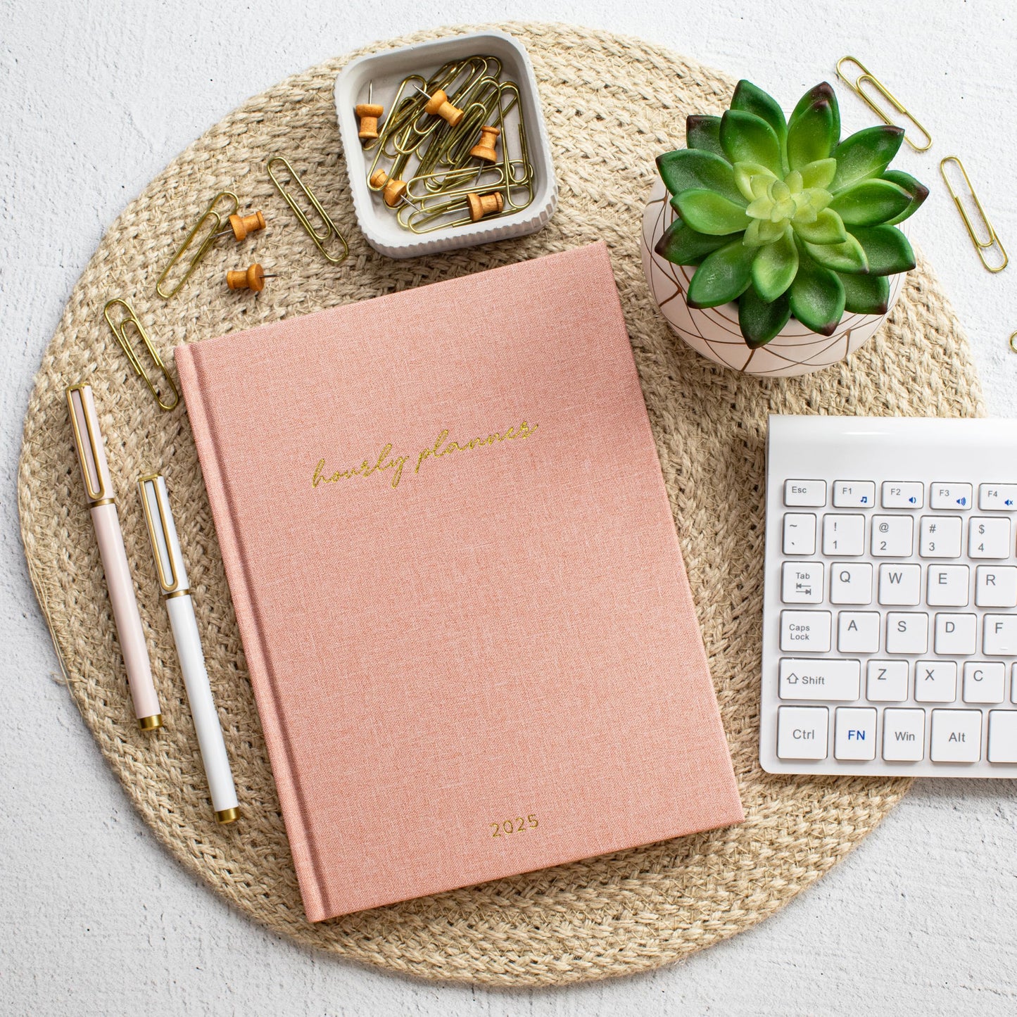 Beautiful 2025 Appointment Book Planner - Sturdy Linen Daily Planner & Weekly Calendar with Half Hourly Schedule Easily Keeps Track Of All Your Appointments - The Perfect Day by Day Organizer