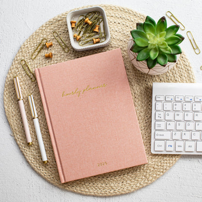 Beautiful 2025 Appointment Book Planner - Sturdy Linen Daily Planner & Weekly Calendar with Half Hourly Schedule Easily Keeps Track Of All Your Appointments - The Perfect Day by Day Organizer