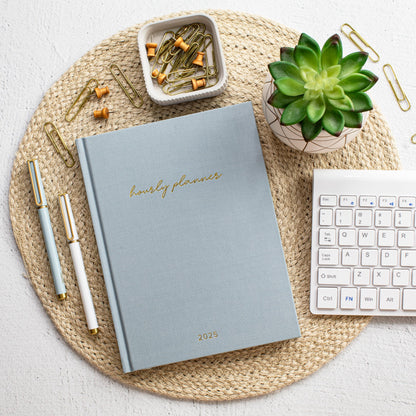 Beautiful 2025 Appointment Book Planner - Sturdy Linen Daily Planner & Weekly Calendar with Half Hourly Schedule Easily Keeps Track Of All Your Appointments - The Perfect Day by Day Organizer