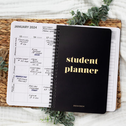 Simplified 2023-2024 Student Planner To Stay Organized - A Beautiful 8.5" x 5.5" Planner for Middle and High School Students with Weekly & Monthly Spreads For The 23-24 Academic Year